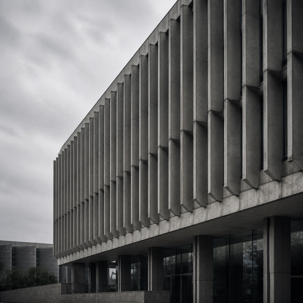 Fachada de brise-soleil de campus universitário